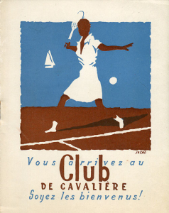 3 ephemera. Club de Cavalière, signature de Raymond Vidal  © Fonds Eric Pascalis