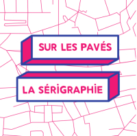 Affiche sur les pavés la sérigraphie 2018