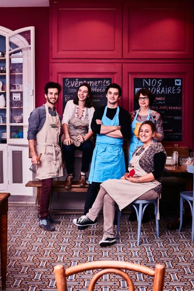 Les Petites Cantines Perrache : Bertrand, Marie, Barthélémy, Anne et Isabelle © clairepayen